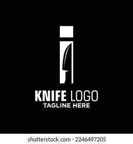 Letter I Knife Logo Design Template Inspiration, Vektorgrafik.