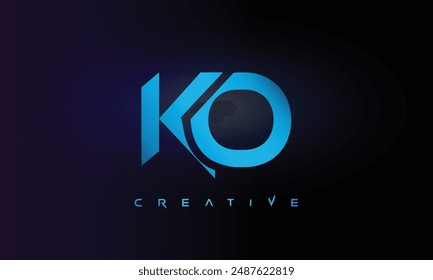 Letter KO logo design creative custom clean two alphabet logo
