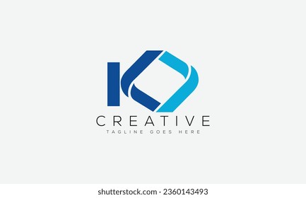 Letter KO Logo Design Vorlage Vektorgrafik.