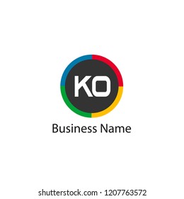 Letter KO Logo Template