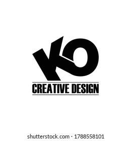Letter Ko Simple Logo Design Vector Stock Vector (Royalty Free ...