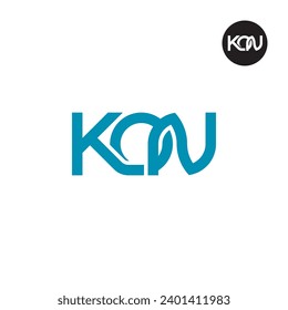 Conception du logo de la lettre KON Monogramme