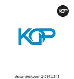 Diseño de logotipo de monograma KOP de carta