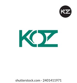 Diseño de logotipo de monograma KOZ