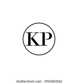 Letter KP initial monogram logo design, wedding, fashion, make up logo template