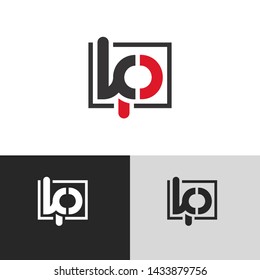 Letter kp linked lowercase logo design template elements. Red letter Isolated on black white grey background. Suitable for business, consulting group company.