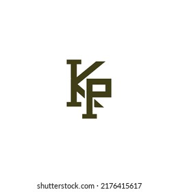 Letter kp logo design simple