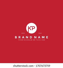 Logo-Design-Vektorillustration für Letter KP