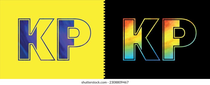 Letter KP logo design vector template. Creative modern luxurious logotype for corporate business identity