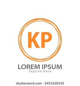 Buchstabe KP-Logo. KP. KP Logo Design Vektorillustration für Kreativunternehmen, Unternehmen, Industrie
