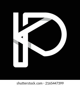 Letter KP Minimalist Logo Design