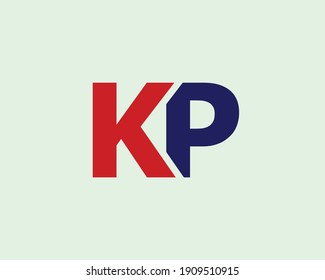 letter kp and pk logo design vector template