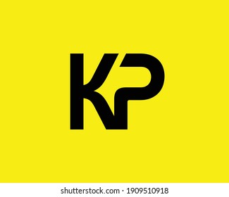 letter kp and pk logo design vector template