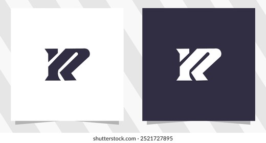 letter kp pk logo design vector
