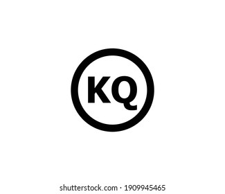 letter kq and kq logo design vector template