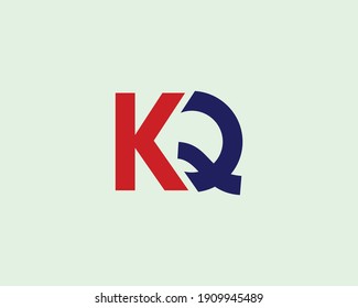 letter kq and kq logo design vector template