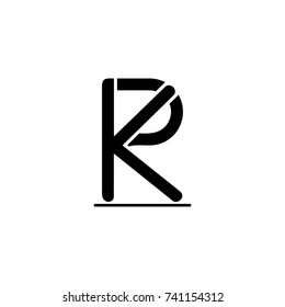 letter kr linked logo vector
