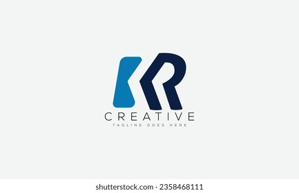 Letter KR logo design template vector illustration.