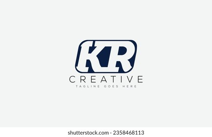 Letter KR logo design template vector illustration.