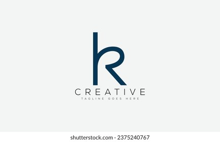 Letra KR modelo de diseño de logotipo ilustración vectorial