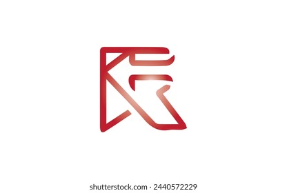 Letter KR logo icon design template elements Pro Vector