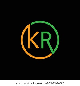 Plantilla de diseño de icono de logotipo de Letter KR 
