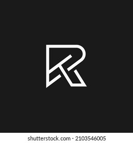 Plantilla de vectores de diseño de logotipo de monograma KR Carta