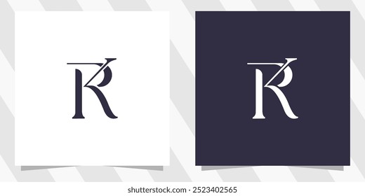 letter kr rk logo design vector