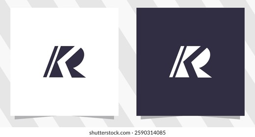 letter kr rk logo design vector