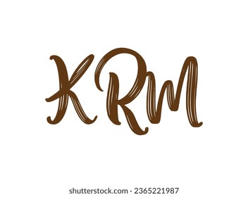 Diseño del logotipo del KRM de carta Diseño del logotipo creativo moderno