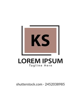 logo de la letra KS. KS. ILUSTRACIÓN VECTORIAL de diseño de logotipo KS para empresa creativa, negocio, industria
