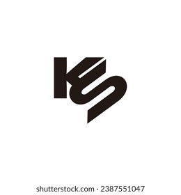 Buchstaben ks, einfaches Schriftlogo 