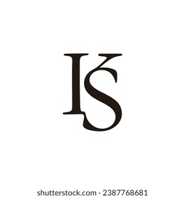 letter ks simple linked font serif logo vector 