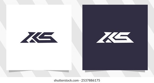 letter ks sk logo design vector