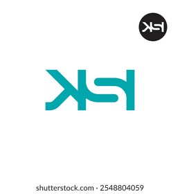 Letter KSI Logo Negative Space