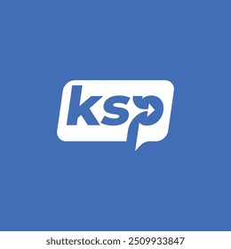 Template de conception du logo Letter KSP
