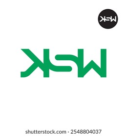 Letra KSW Logotipo Espacio negativo