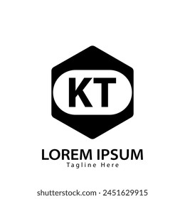 letter KT logo. KT. KT logo design vector illustration for creative company, business, industry
