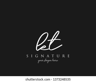 Letter KT Signature Logo Template - Vector