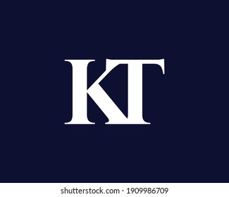 plantilla vectorial de diseño de logotipo kt y tk de letras