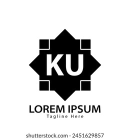 letter KU logo. KU. KU logo design vector illustration for creative company, business, industry
