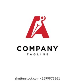 Letter A kunai Logo Icon Vector