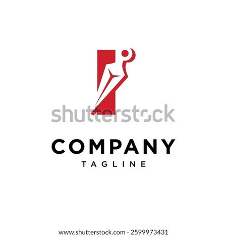 Letter I kunai Logo Icon Vector