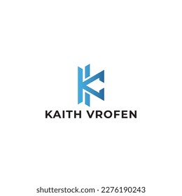 Letter KV Logo Design Using letters K and V, KV Monogram