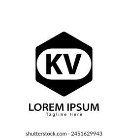 letter KV logo. KV. KV logo design vector illustration for creative company, business, industry
