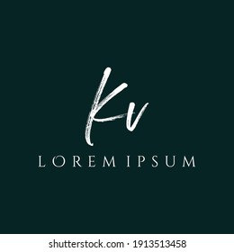 Letter KV luxury logo design vector