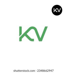 Letter KV Monogram Logo Design