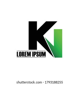 Letra KV diseño de logotipo sencillo