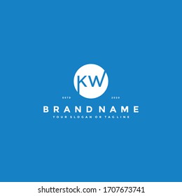 Letter KW Logo design vector template