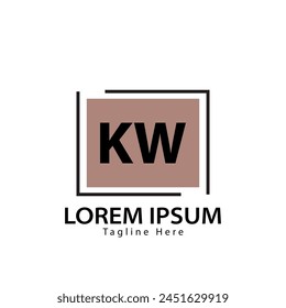 letter KW logo. KW. KW logo design vector illustration for creative company, business, industry
